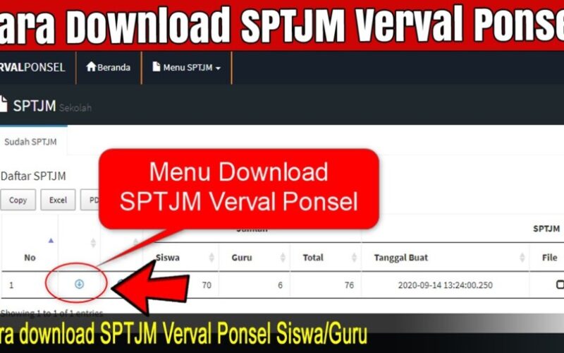 Cara Download SPTJM Verval Ponsel