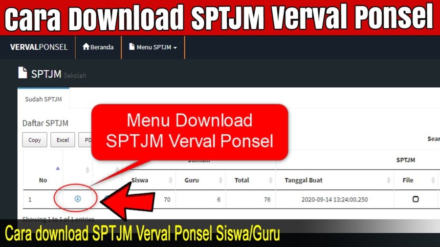 Cara Download SPTJM Verval Ponsel