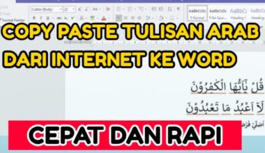 Cara Mengcopy Tulisan Arab