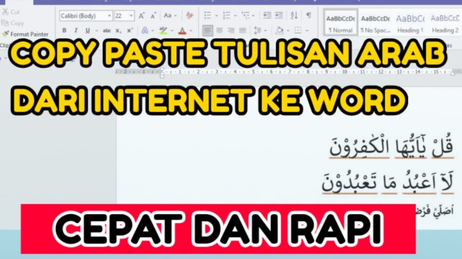 Cara Mengcopy Tulisan Arab