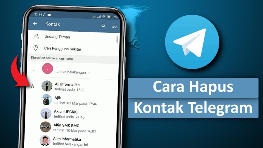 Cara Menghapus Kontak di Telegram