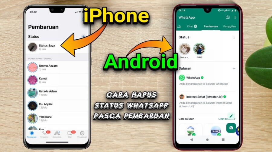 Cara Menghapus di Status WA