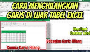 Cara Menghilangkan Garis Di Excel