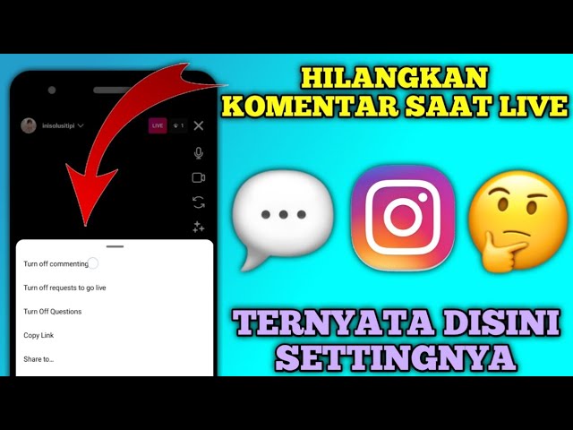 Cara Menghilangkan Komentar di Live IG