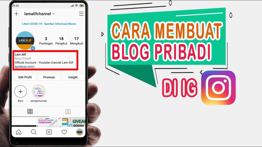 Cara Menulis Blog Pribadi Di IG