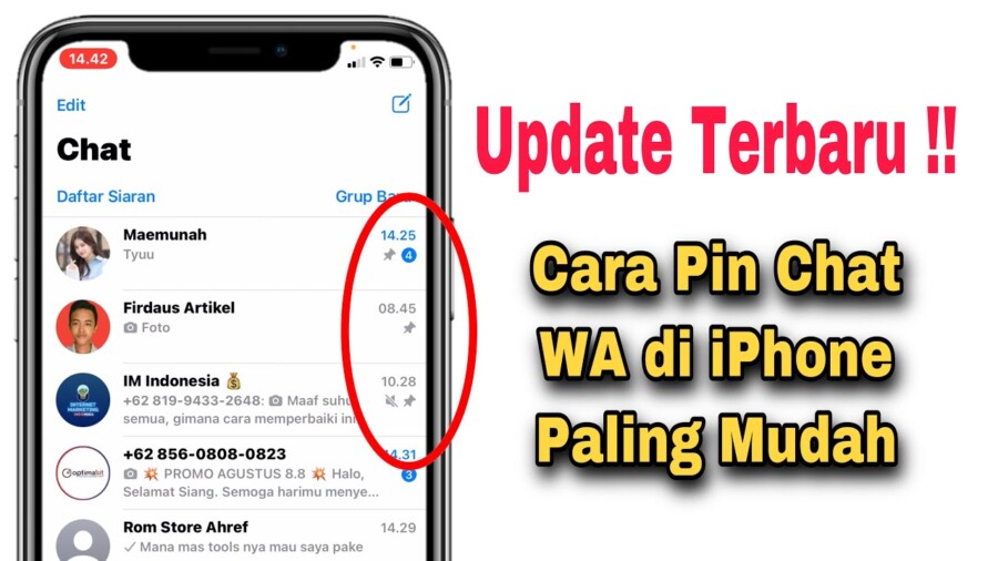 Cara Pin Chat WA di iPhone